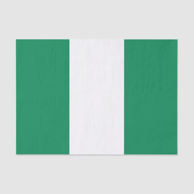 Patriotic tissue paper with flag of Nigeria (Front)