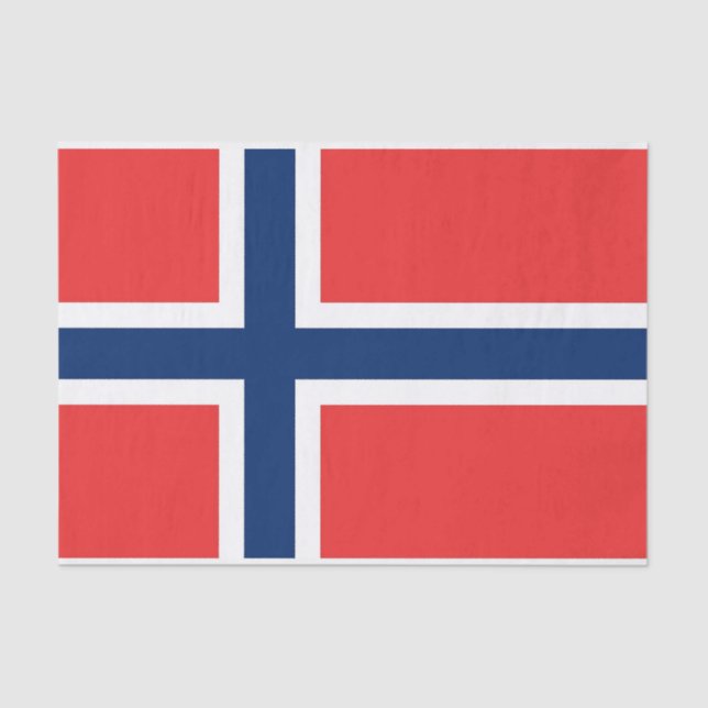 Patriotic tissue paper with flag of Norway (Front)