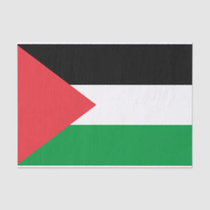 Patriotic tissue paper with flag of Palestine