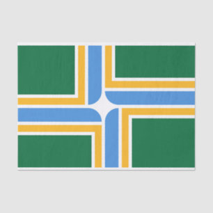 Patriotic tissue paper with flag of Portland, USA