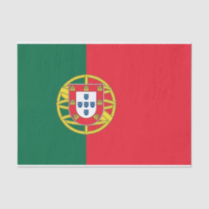 Patriotic tissue paper with flag of Portugal