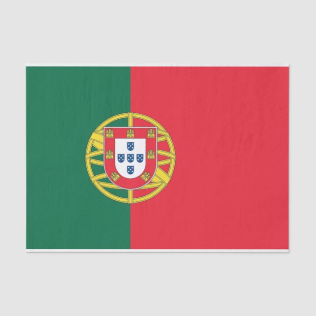 Patriotic tissue paper with flag of Portugal (Front)