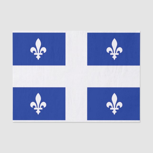 Patriotic tissue paper with flag of Quebec, Canada (Front)