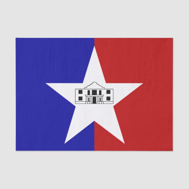 Patriotic tissue paper with flag of San Antonio (Front)