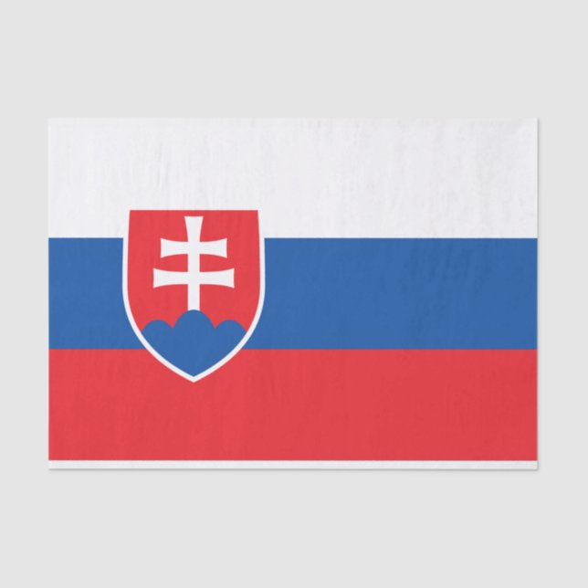 Patriotic tissue paper with flag of Slovakia (Front)
