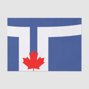 Patriotic tissue paper with flag of Toronto