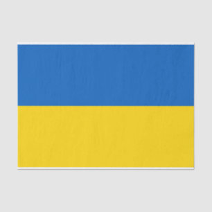 Patriotic tissue paper with flag of Ukraine