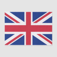 Patriotic tissue paper with flag of United Kingdom