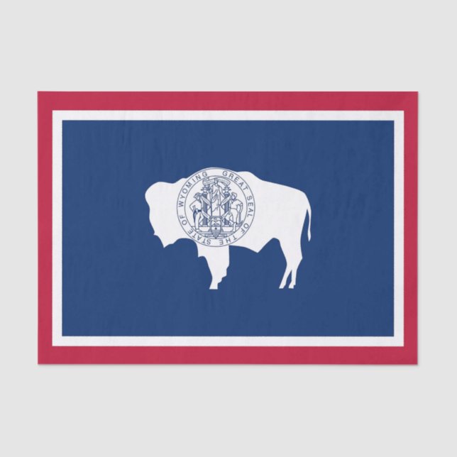 Patriotic tissue paper with flag of Wyoming, USA (Front)