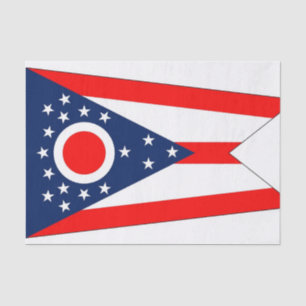 Patriotic tissue paper with flag Ohio