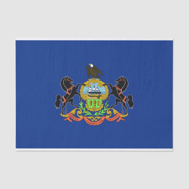 Patriotic tissue paper with flag Pennsylvania (Front)