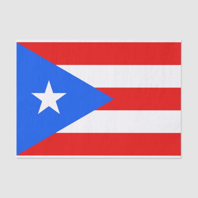 Patriotic tissue paper with flag Puerto Rico, USA (Front)