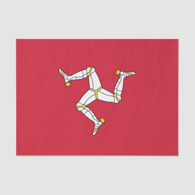 Patriotic tissue paper with Isle of Man flag, UK (Front)