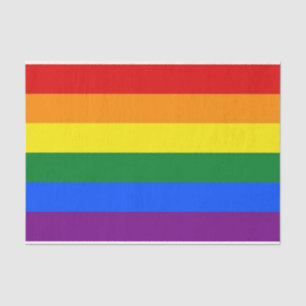 Patriotic tissue paper with Rainbow flag of LGBT