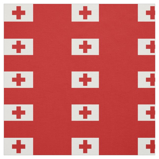 Patriotic Tonga Flag Fabric (Swatch)