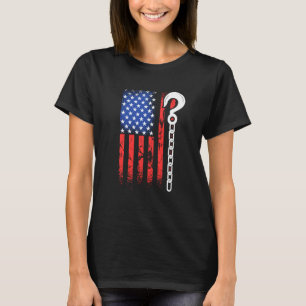 Patriotic Tow Truck Driver American Flag Yellow To T-Shirt