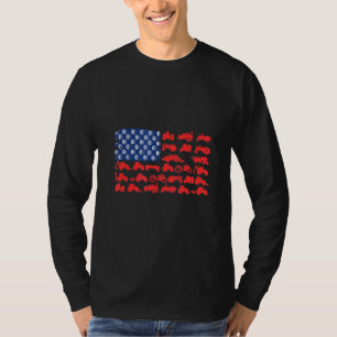 Patriotic Tractor American Flag Tractor Farmer Far T-Shirt