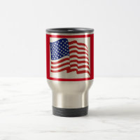 Patriotic Travel/Commuter US Flag Design 14 Oz.