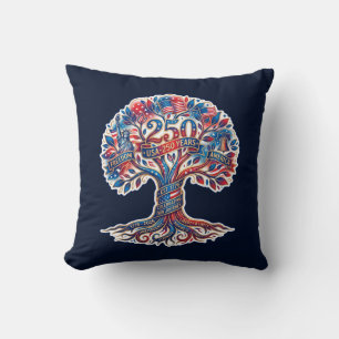 Patriotic Tree for America's 250th anniversary Cushion