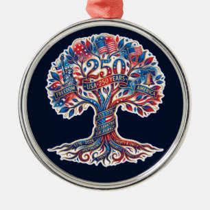 Patriotic Tree for America's 250th anniversary Metal Tree Decoration