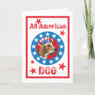 Patriotic Treeing Walker Card