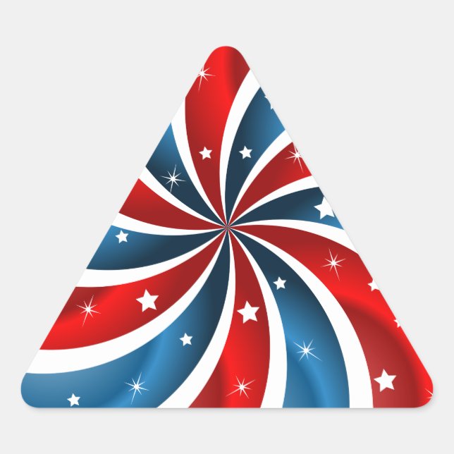 Patriotic Triangle Sticker (Front)