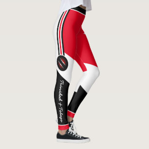 Patriotic Trinidad and Tobago Colours with Name Leggings
