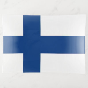 Patriotic trinket tray with flag of Finland
