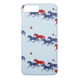 Patriotic Trotting Horses Pattern Case-Mate iPhone Case