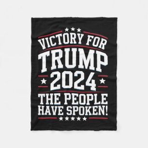 Patriotic Trump 2024 Victory Design For Supporters Fleece Blanket