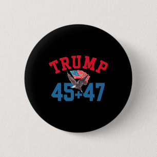 Patriotic Trump 45 And 47 Victory Winner Won Patri 6 Cm Round Badge