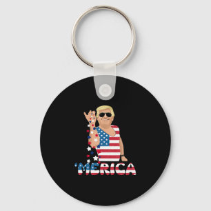 Patriotic Trump 4th Of July America Freedom Indepe Key Ring