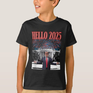 Patriotic Trump Hello 2025 New Year Eve Republican T-Shirt