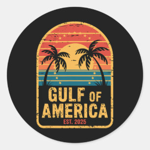 Patriotic Trump Palms Beach Vacation Gulf Of Usa A Classic Round Sticker