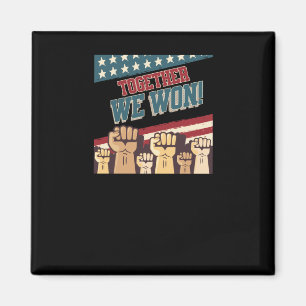 Patriotic Trump We Won Men Women Teen Kid 47 45 Magnet