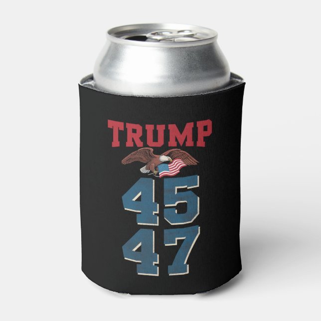Patriotic Trump Won 45 and 47 Victory Winner Trump Can Cooler (Can Front)