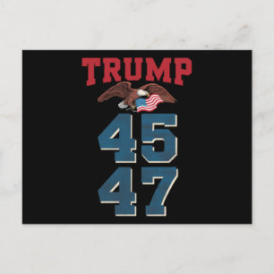 Patriotic Trump Won 45 and 47 Victory Winner Trump Postcard