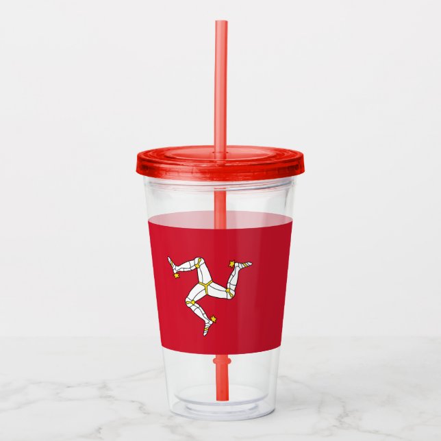Patriotic Tumbler with flag of Isle of Man (Front)