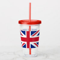 Patriotic Tumbler with flag of United Kingdom