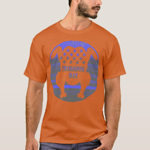 Patriotic Turkey American Flag Distressed Thanksgi T-Shirt