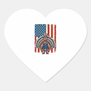 Patriotic Turkey Flag Vintage Engraving Shirt Desi Heart Sticker
