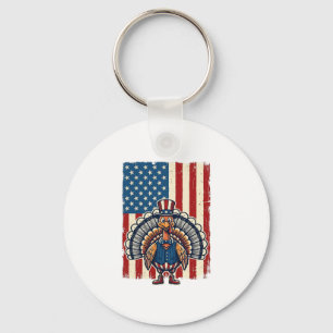 Patriotic Turkey Flag Vintage Engraving Shirt Desi Key Ring