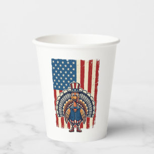Patriotic Turkey Flag Vintage Engraving Shirt Desi Paper Cups