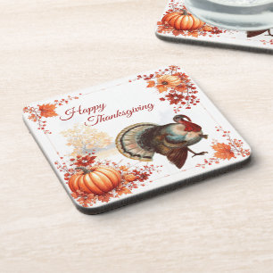 Patriotic Turkey Thanksgiving Coaster