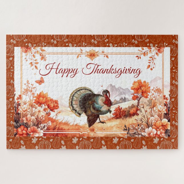 Patriotic Turkey Thanksgiving  Jigsaw Puzzle (Horizontal)