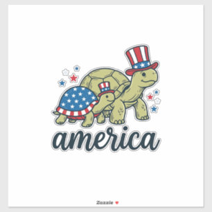 Patriotic Turtle America Vintage Engraving Design_