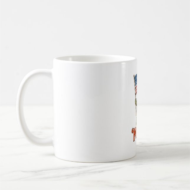 Patriotic Turtle ‘Merica Vintage Vector Coffee Mug (Left)