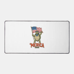 Patriotic Turtle ‘Merica Vintage Vector Desk Mat