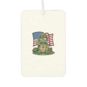 Patriotic Turtle Salute Vector Design_1 Car Air Freshener