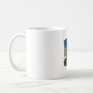 Patriotic Turtle Salute Vector Design_1 Coffee Mug